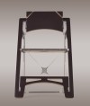 Tilt folding chair espresso - frontal view