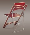 Tilt folding chair red - rear angle
