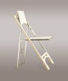 Tilt folding chair white - angle